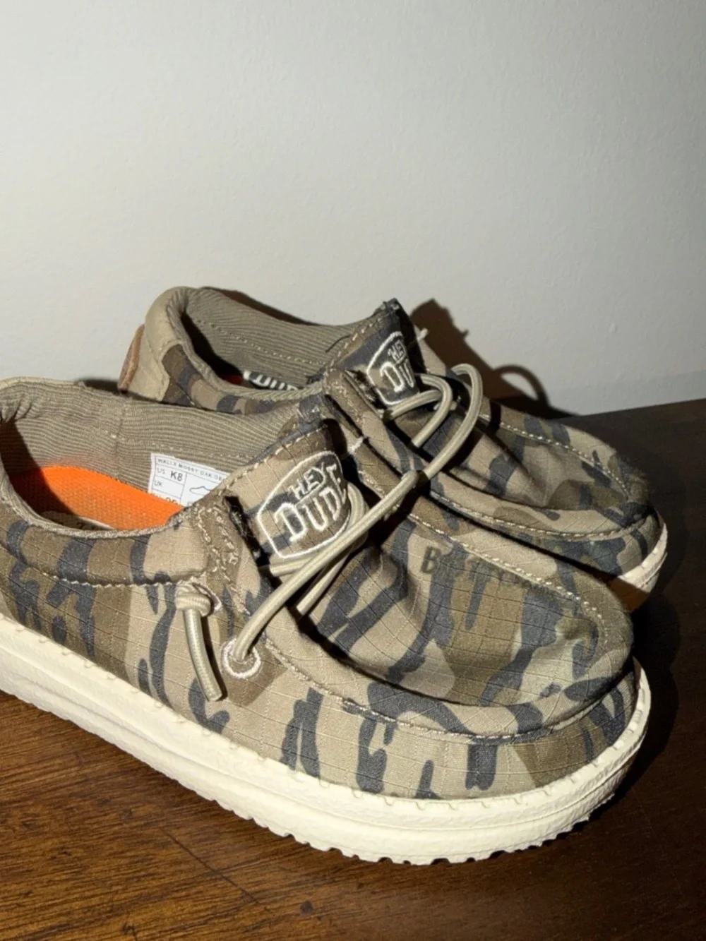 Hey Dude Wally Mossy Oak Camo Slip On Shoes Size US K8 Toddler Camouflage